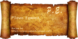 Plevo Egmont névjegykártya